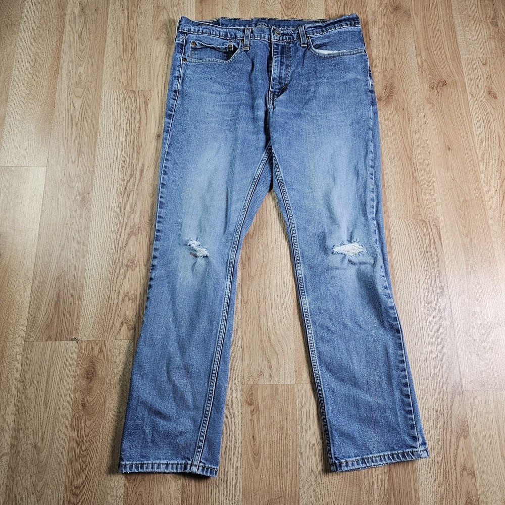 Levi's 511 Slim Fit Jeans Mens 34x30 Blue Distressed Medium Wash Denim Pants